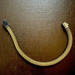 4.5 Classic Chain 18K Gold, Diamond & Sterling Silver Reversible Bracelet